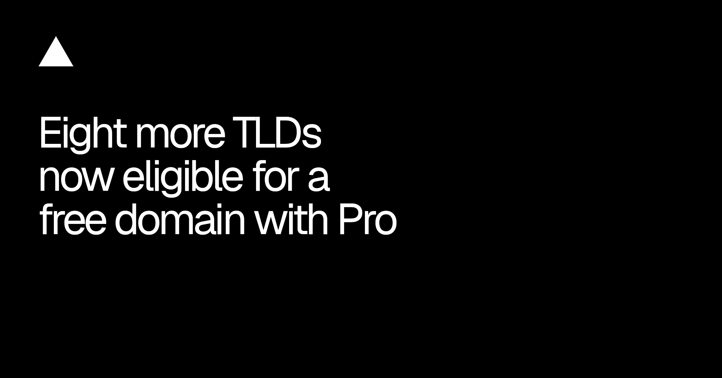 Eight more TLDs now eligible for a free domain with Pro