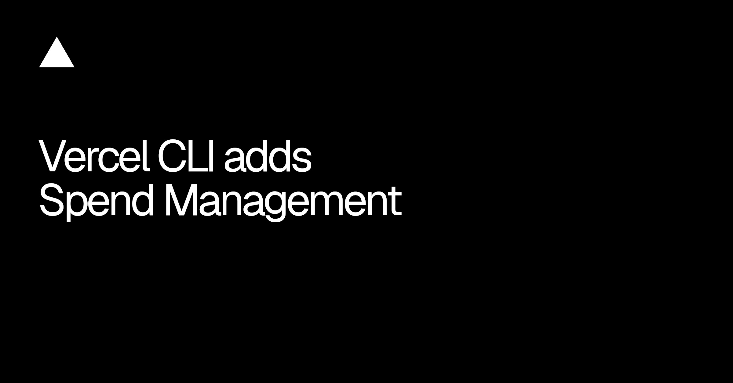 Vercel CLI adds Spend Management